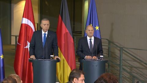 Erdogan bei Scholz: Differenzen, aber kein Eklat - Erdogan fordert Waffenstillstand in Gaza