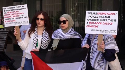 Propalästinensische Demonstration an Technischer Universität in Berlin
