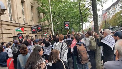 Eskaliert: Pro-Palästina-Demo vor Gericht