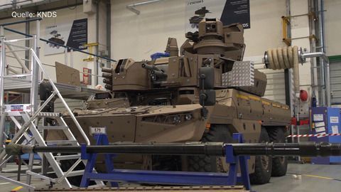 Ein Panzer in Produktion