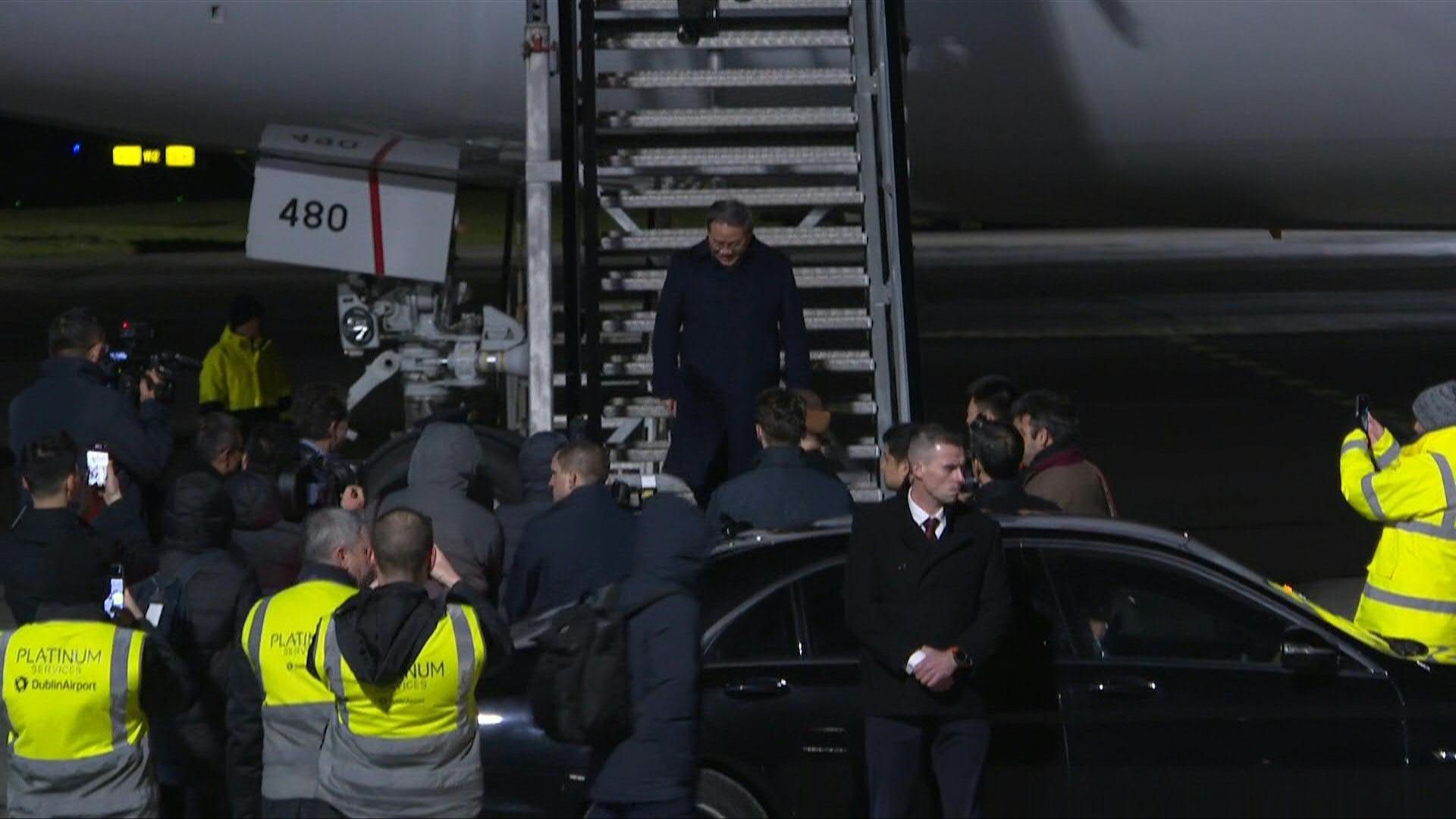 Chinese Premier Li Qiang touches down in Dublin