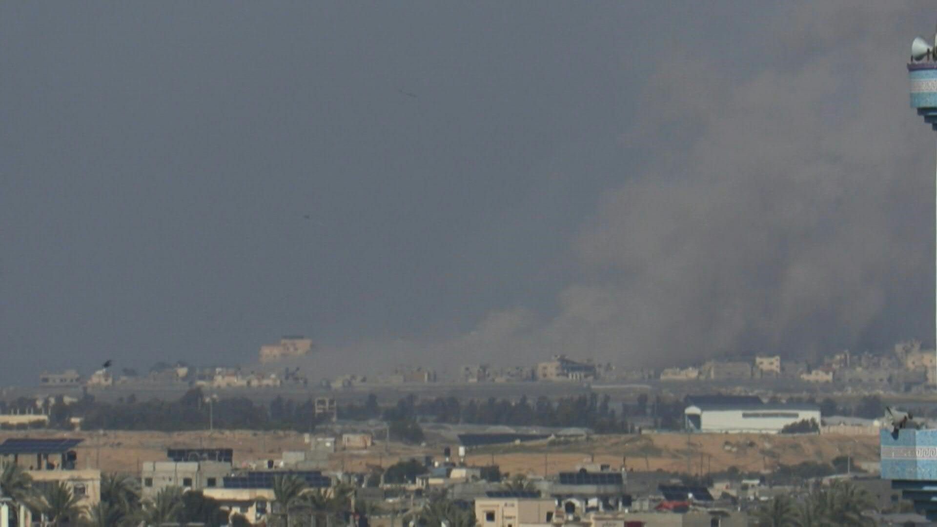 Smoke over Khan Yunis after Israeli strike