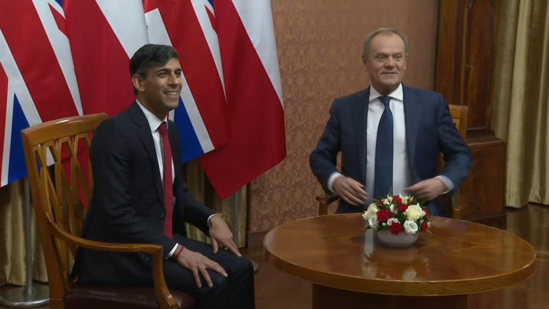 UK PM Sunak meets with Polish counterpart Tusk in Warsaw