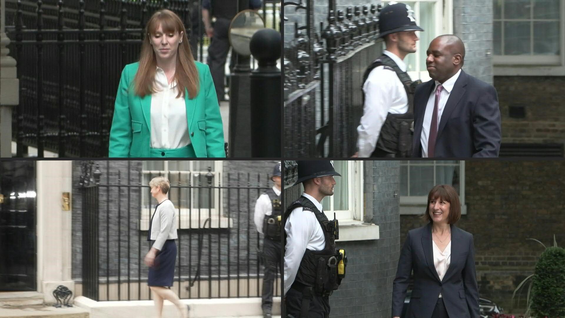 Labour's new cabinet ministers arrive at Downing Street