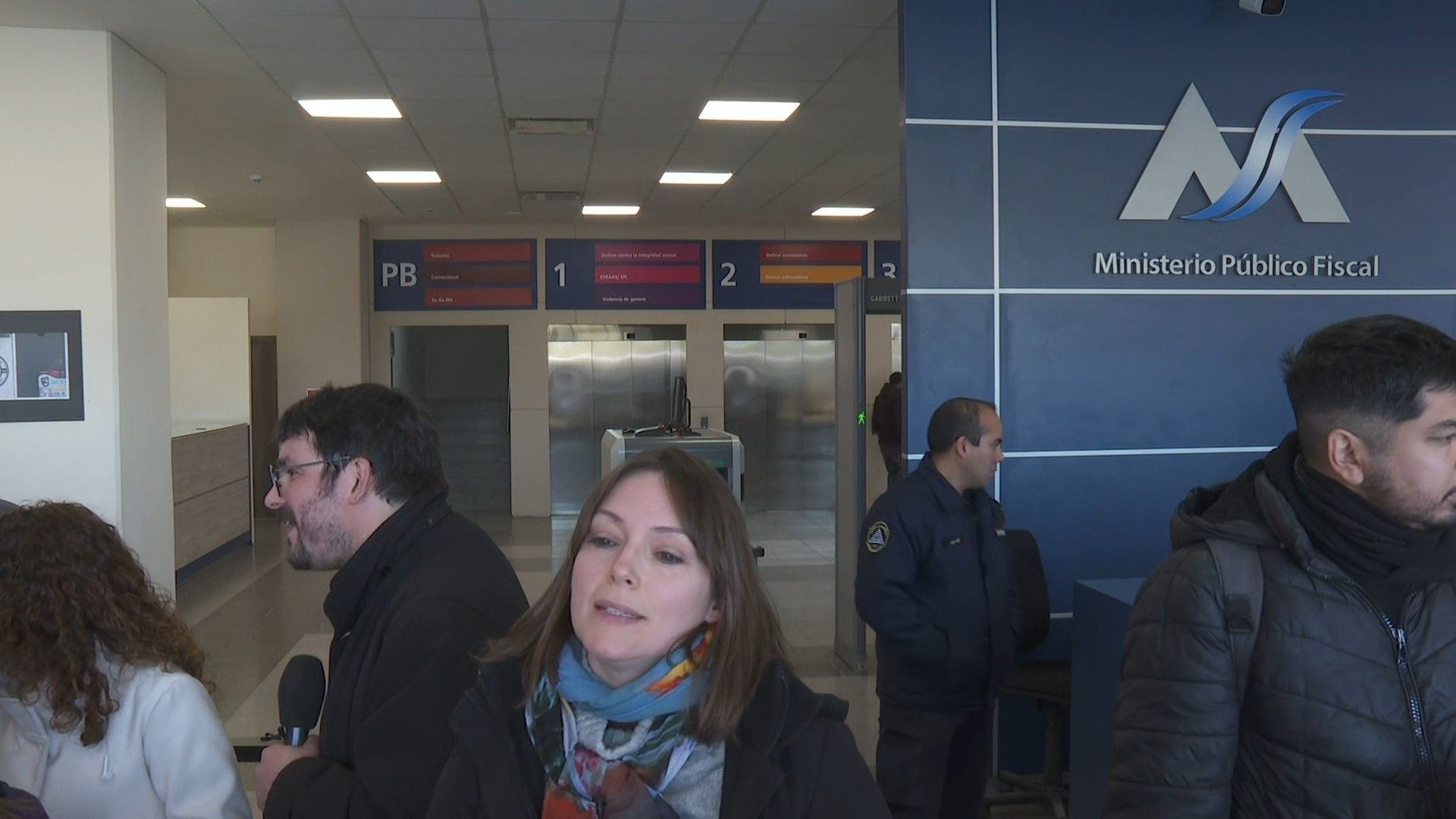 Images inside judicial centre after two French rugby players charged with aggravated rape
