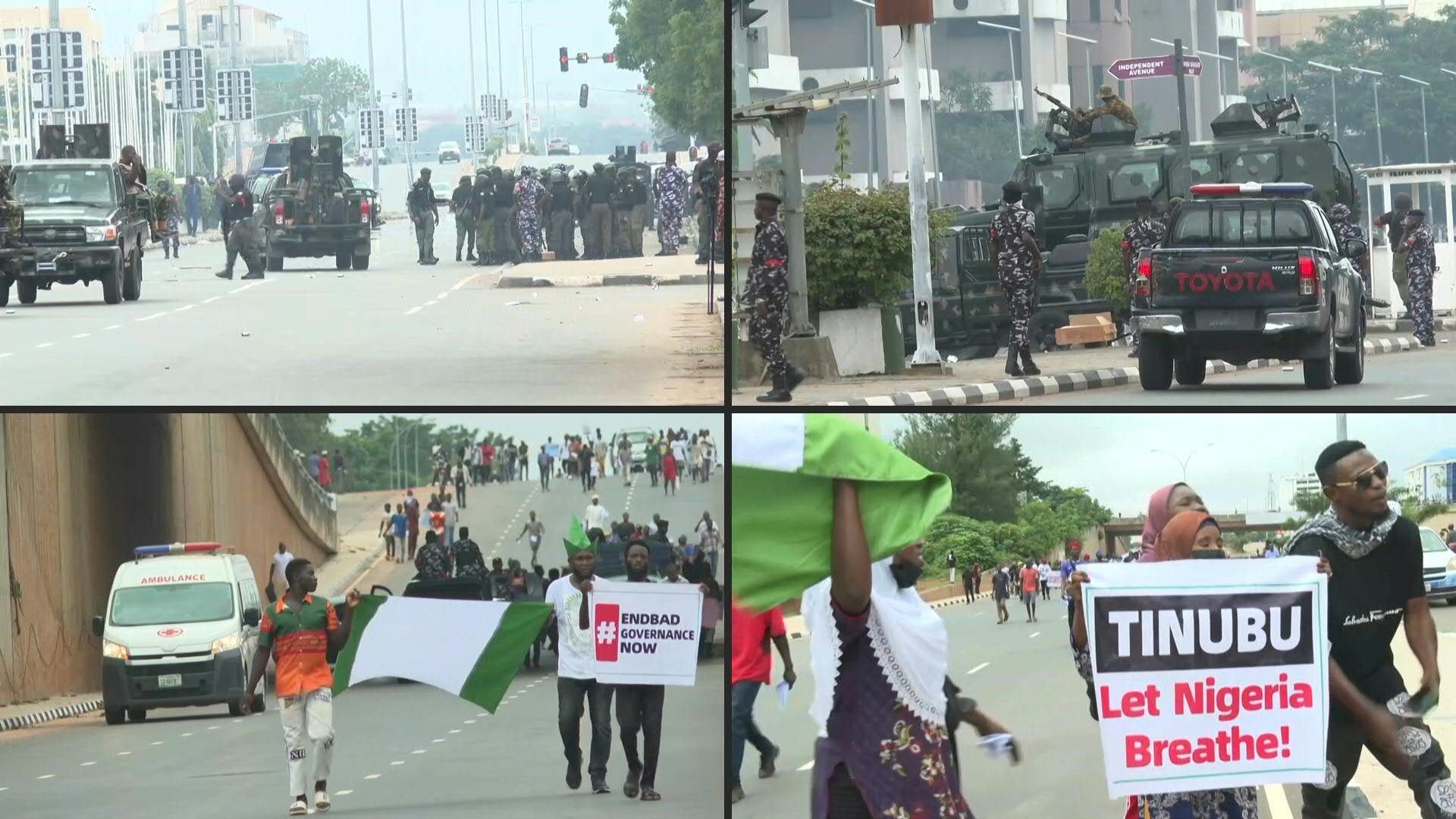 Heavy security in Nigerian capital amidst nationwide protests (2)