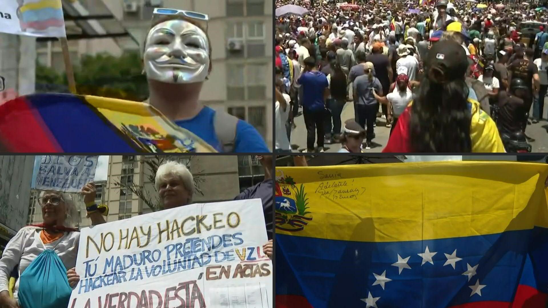 Protesters in Venezuela take the streets against president Maduro