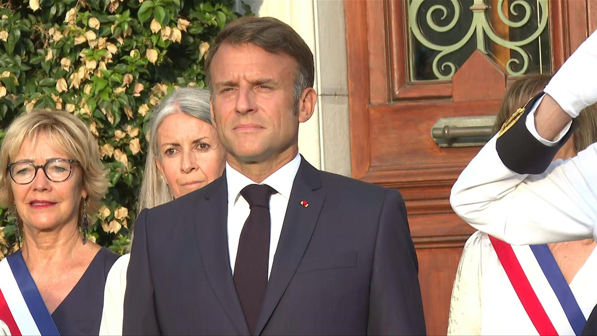 Macron attends the 80th anniversary of the liberation of Bormes-les-Mimosas