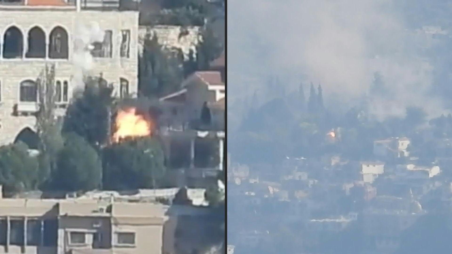 Smoke billows over southern Lebanese villages after Israeli strikes