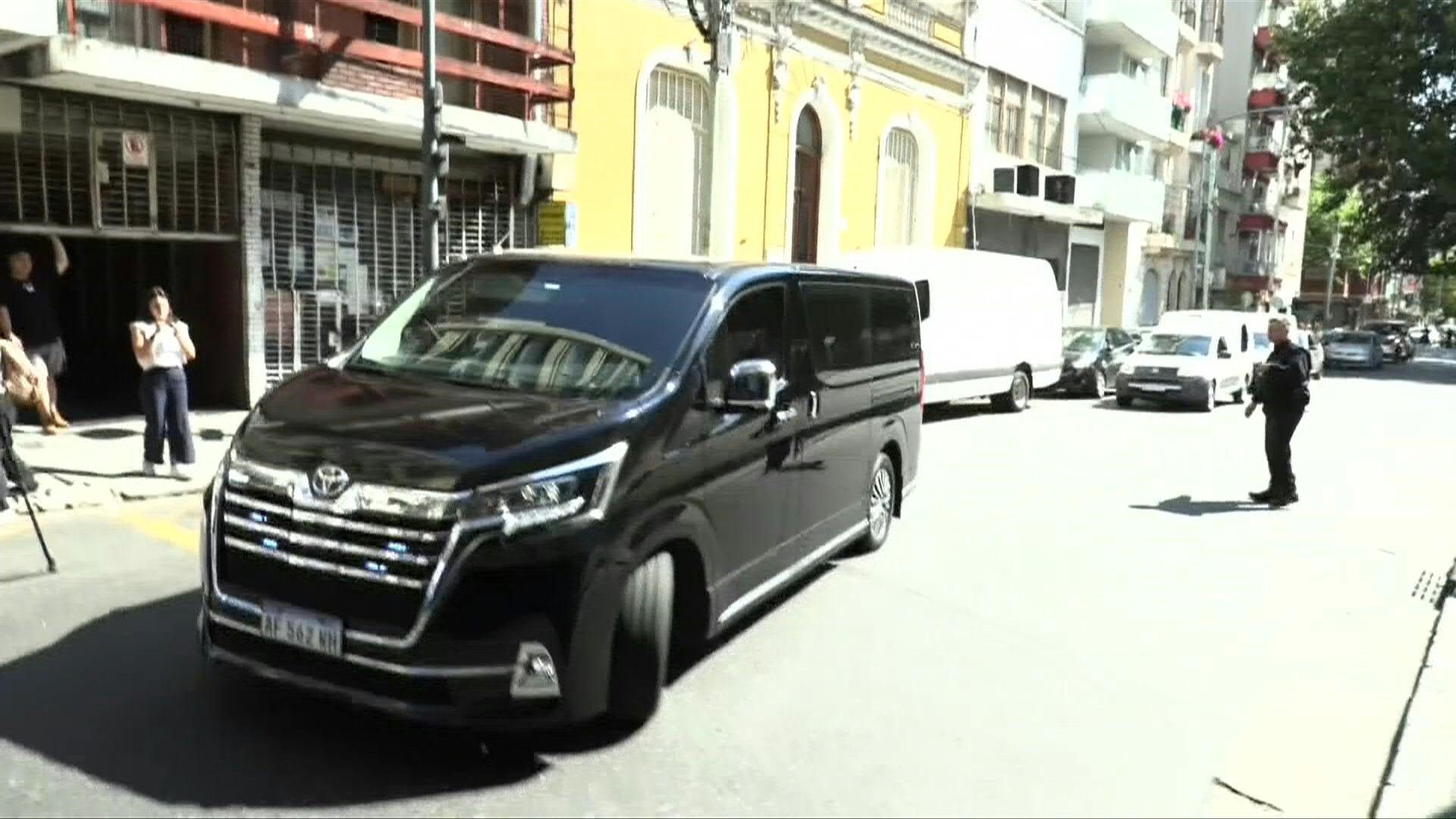A van arrives at Argentina morgue where body of Liam Payne is kept