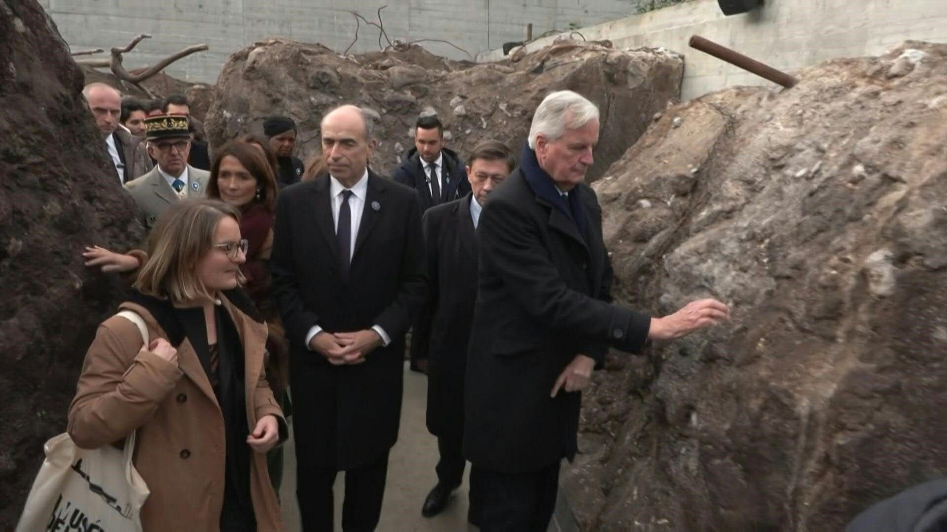 French PM Barnier attends inauguration of Great War Museum trench (2)