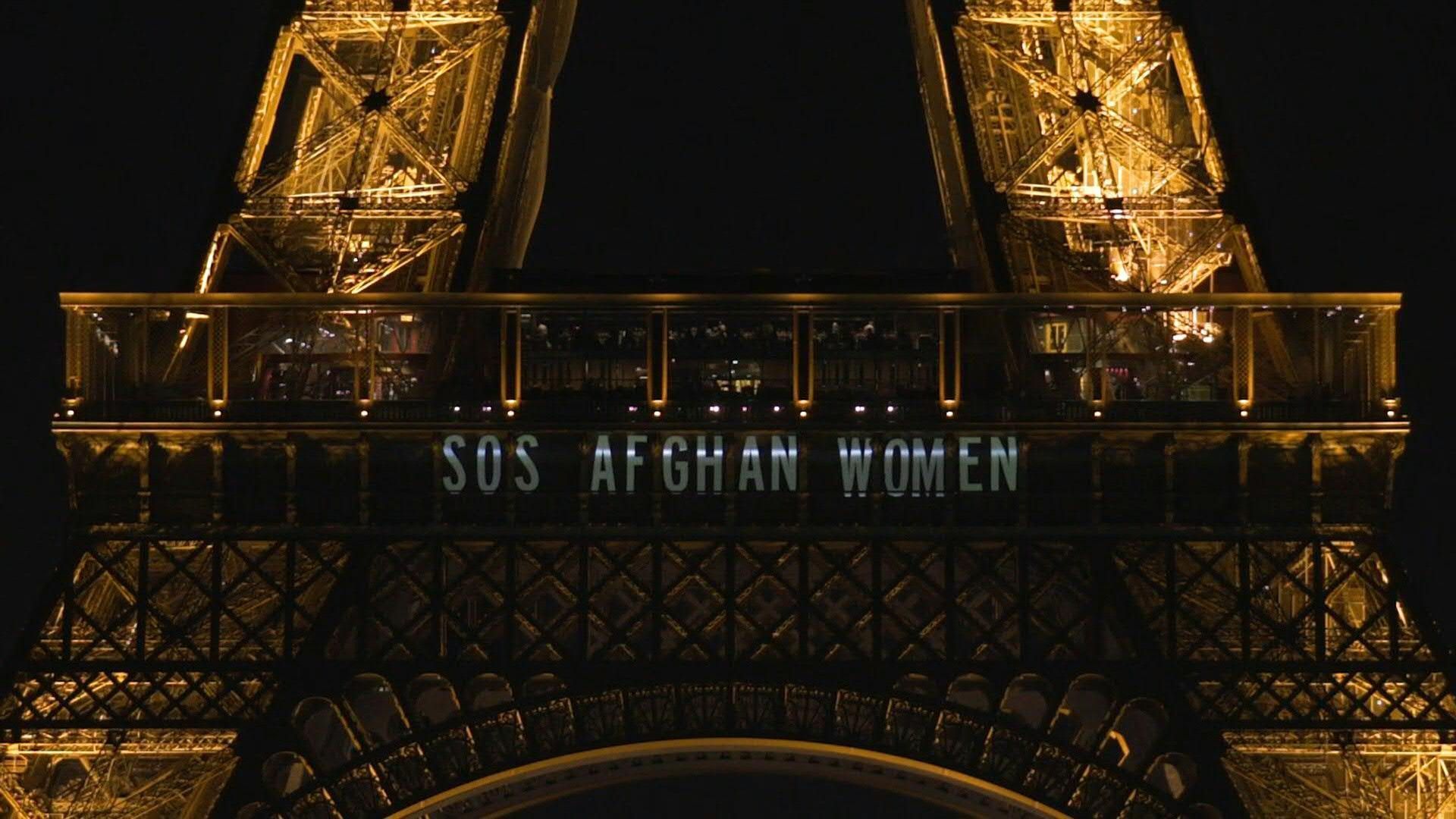 'SOS Afghan Women' beamed on Eiffel Tower on International Women's Day