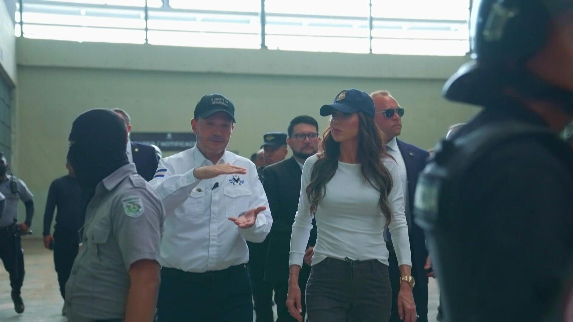 Video: US homeland security chief visits Salvadoran jail housing deported Venezuelans