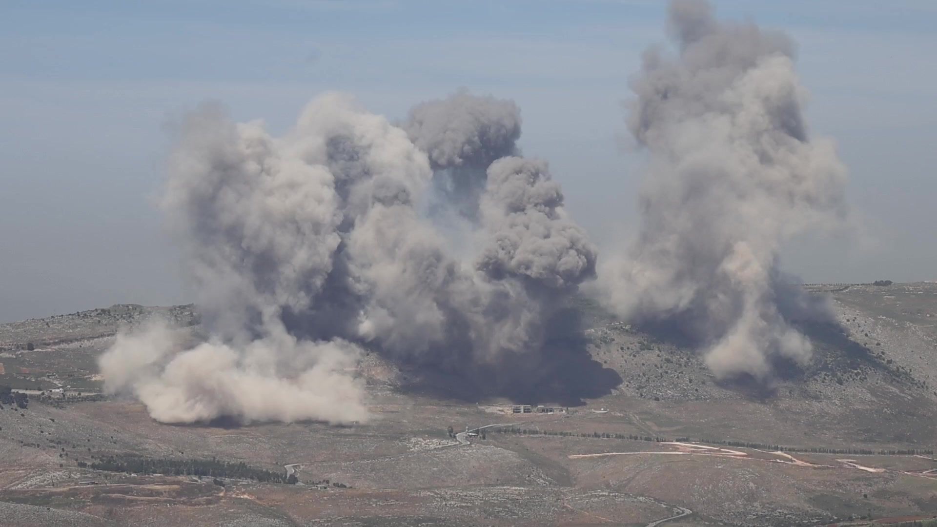 Smoke billows after series of Israeli strikes hit near Lebanon's Nabatiyeh