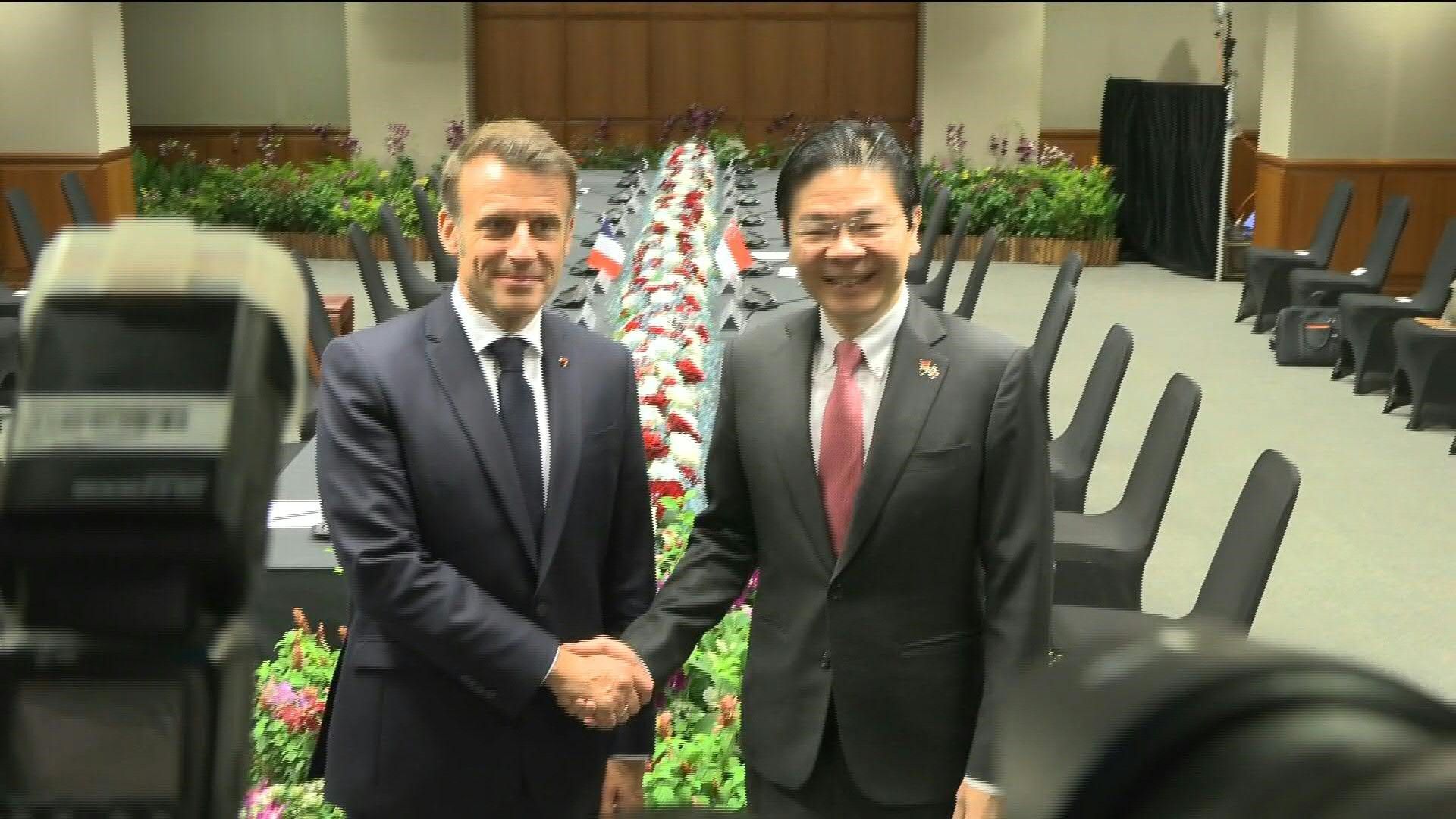 France-s-Macron-meets-with-Singaporean-PM-Wong