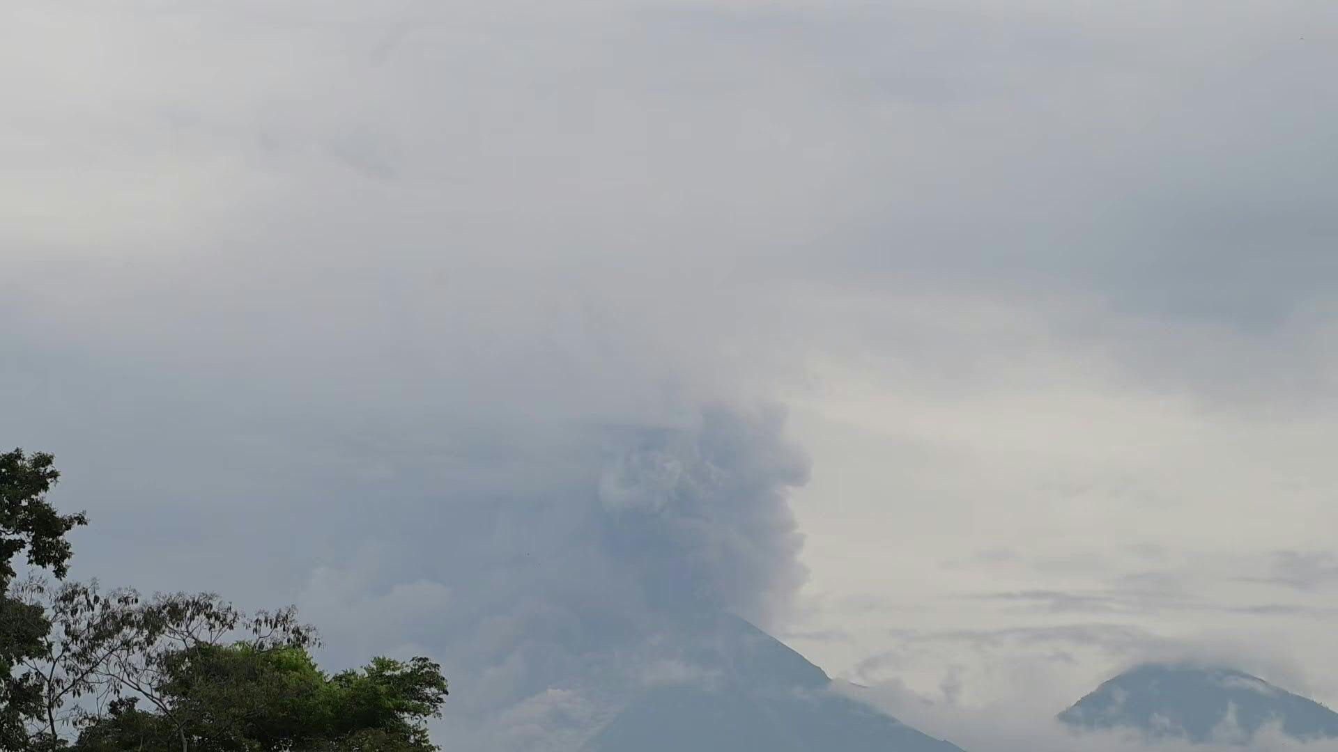 Smoke rises from Guatemala's Fuego Volcano following eruption