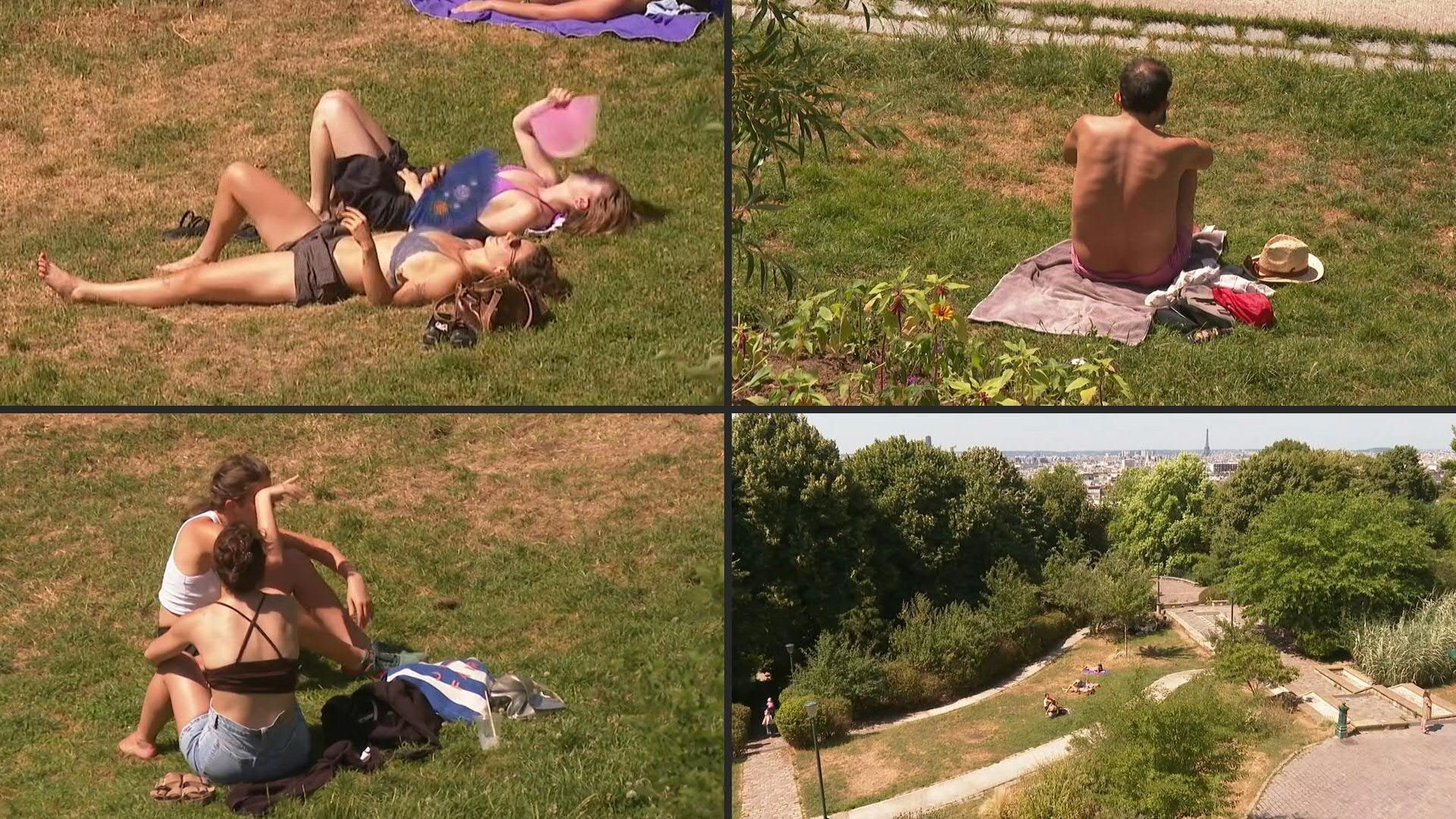Parisians bask in parks as heatwave peaks across France