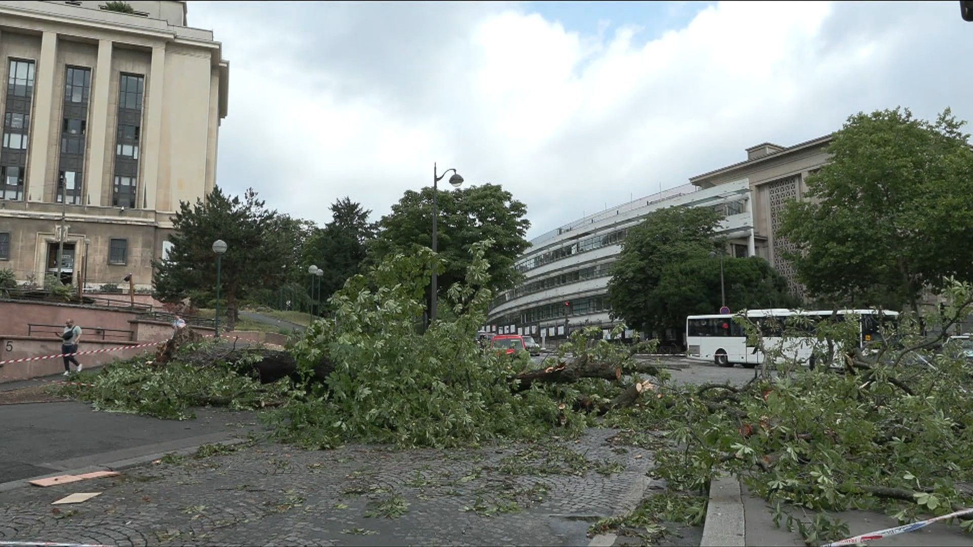 Fallen branches block roads after Paris storm