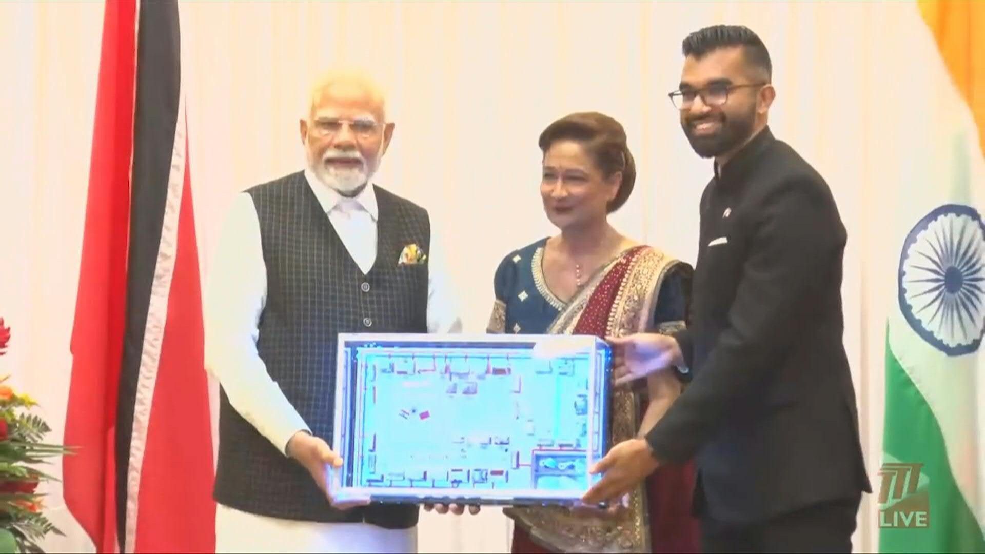 India and Trinidad and Tobago exchange MOUs during Modi's visit to Parliament