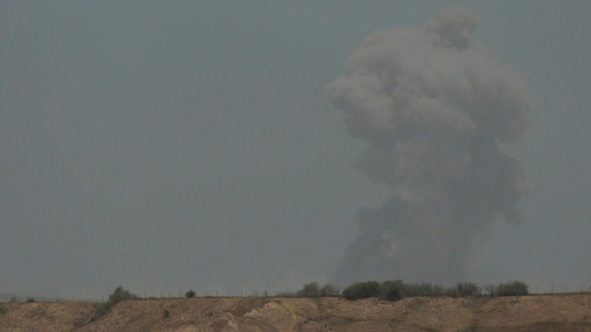 Smoke rises over central Gaza