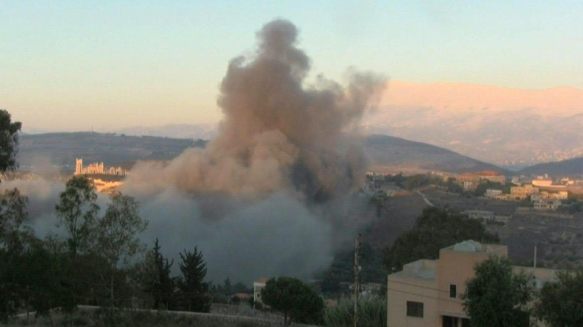 Smoke billows after Israeli army strikes on south Lebanon