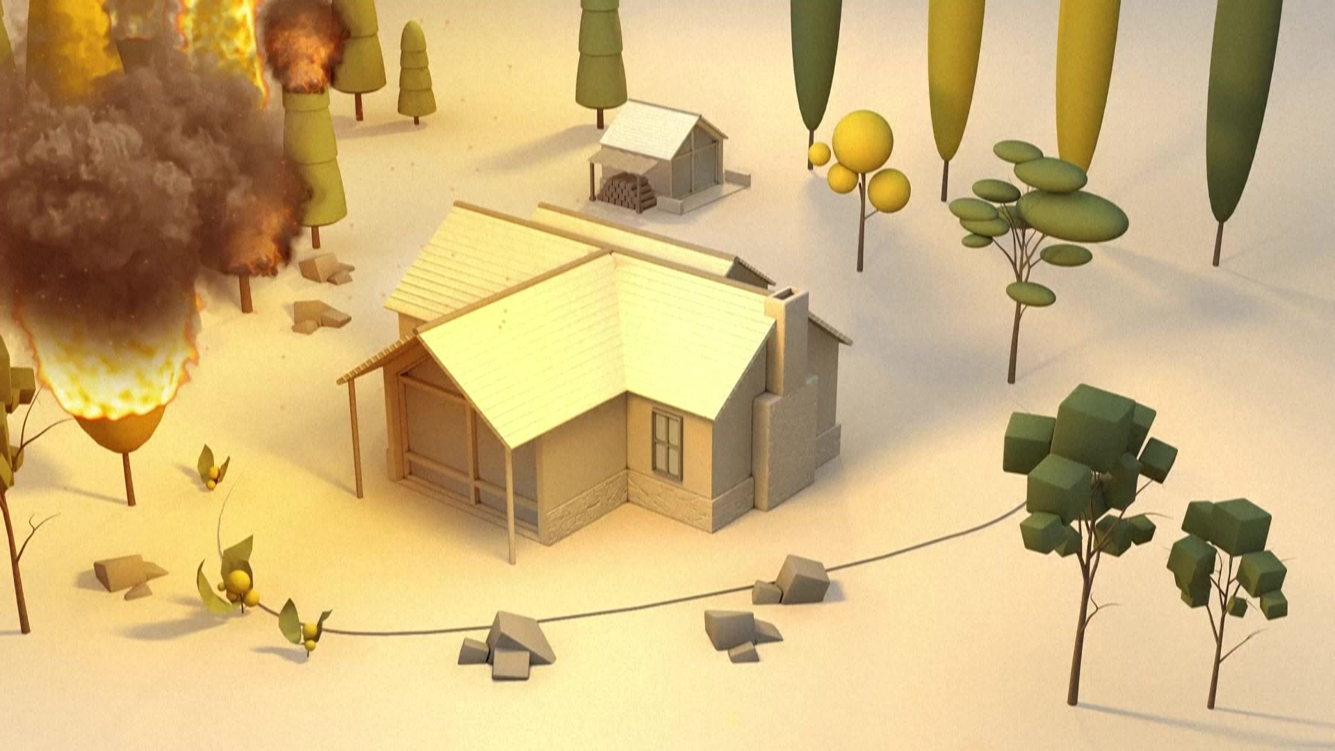 Videografik: So wird ein Haus vor Waldbränden geschützt
