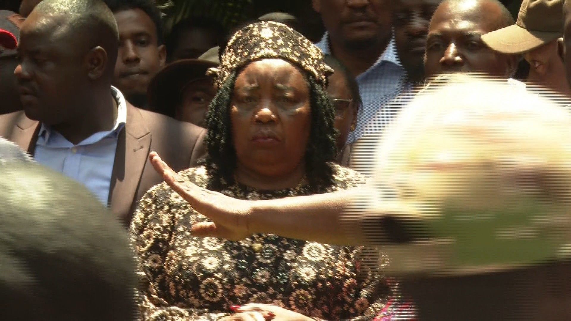 Wife of Kenya opposition leader Odinga joins crowd of mourners in Nairobi