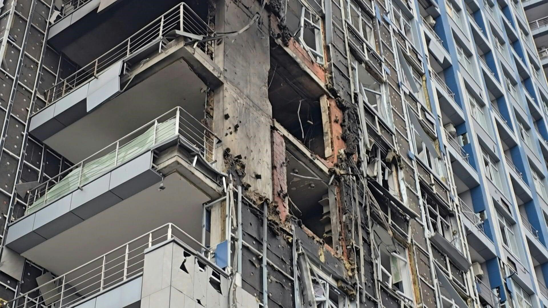Aftermath of deadly overnight Russian strikes on Ukrainian capital