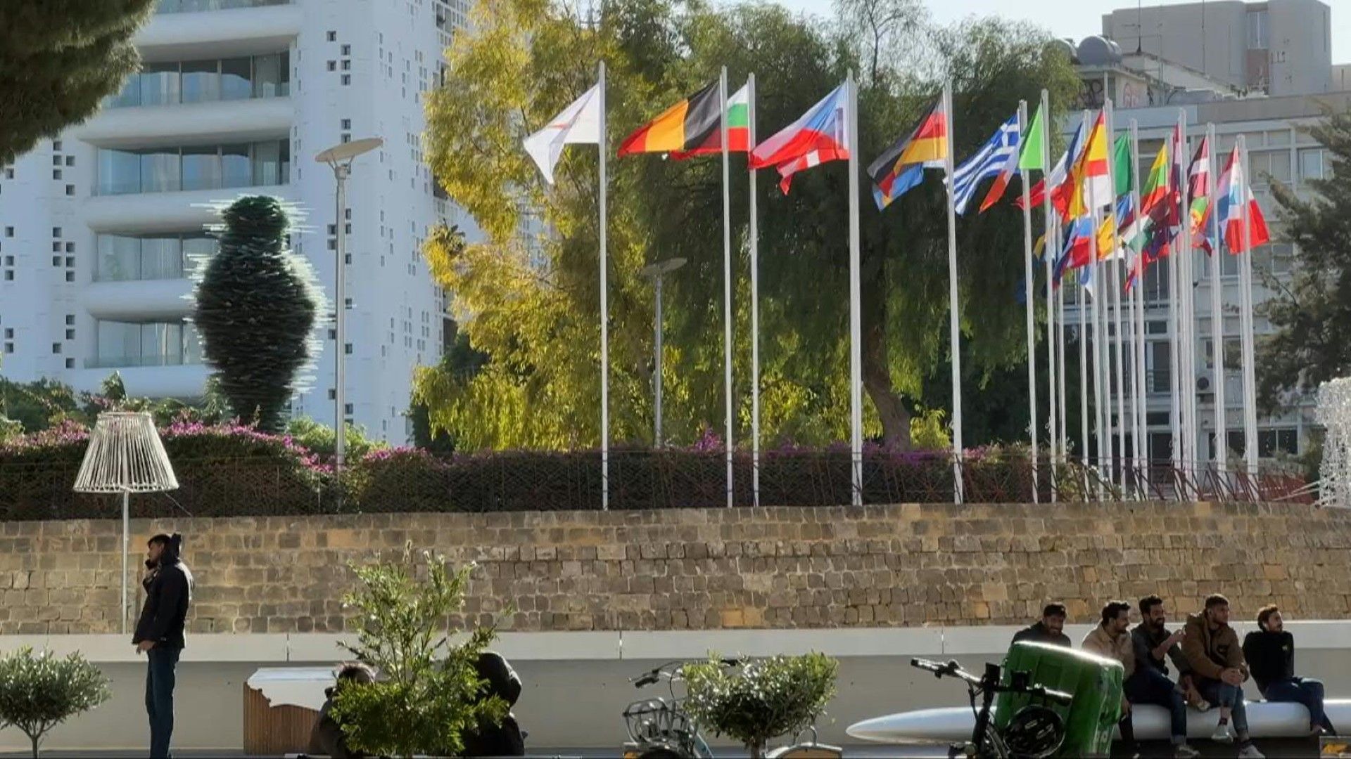 Video: EU countries flags in Nicosia as Cyprus takes over rotating presidency