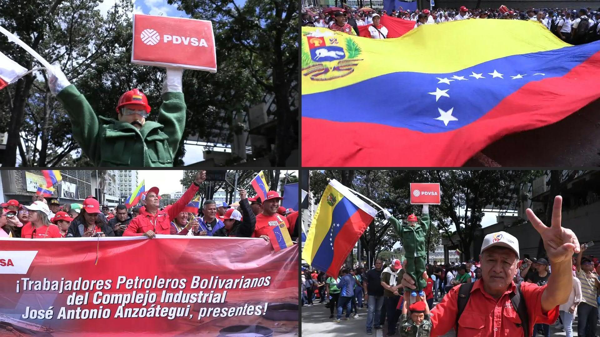 Video: Venezuelans march in Caracas in support of the Hydrocarbons Law