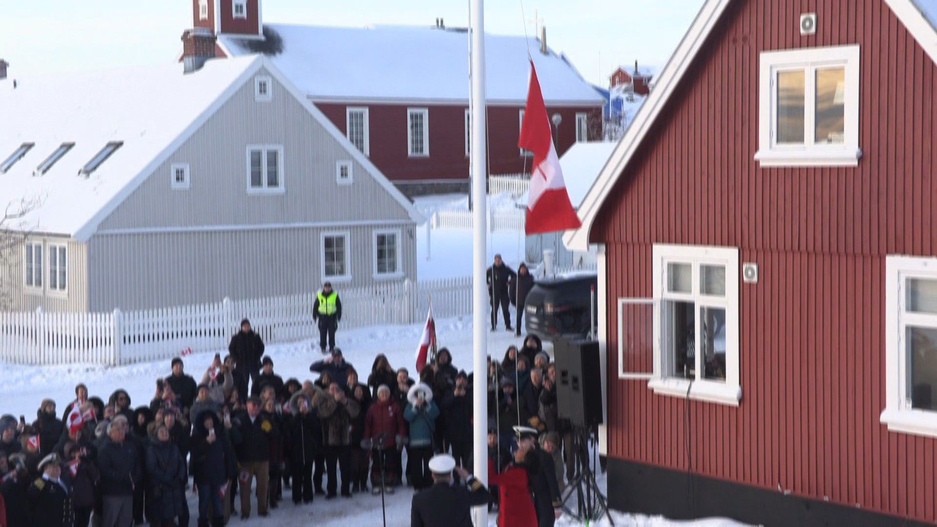 Video: Canadian flag raised as consulate opens in Greenland