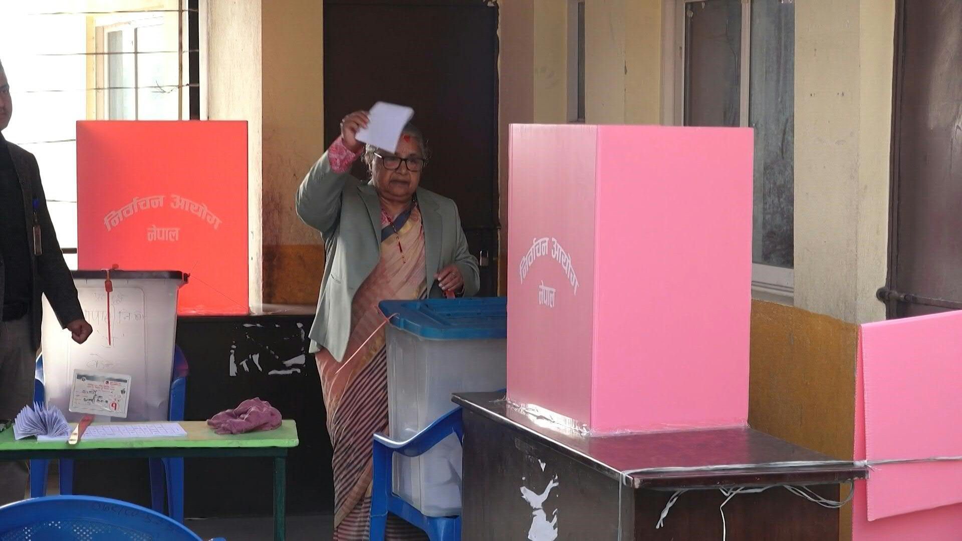 Video: Nepal PM Sushila Karki casts vote in Kathmandu