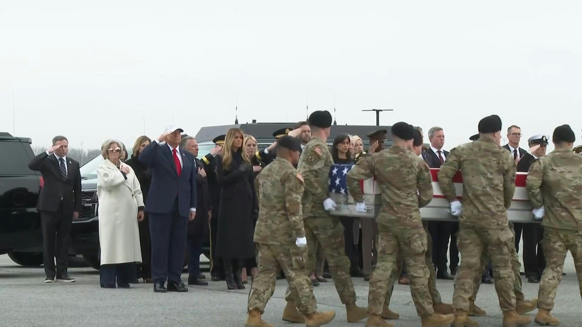 Video: Trump attends return of first US troops killed in Iran war