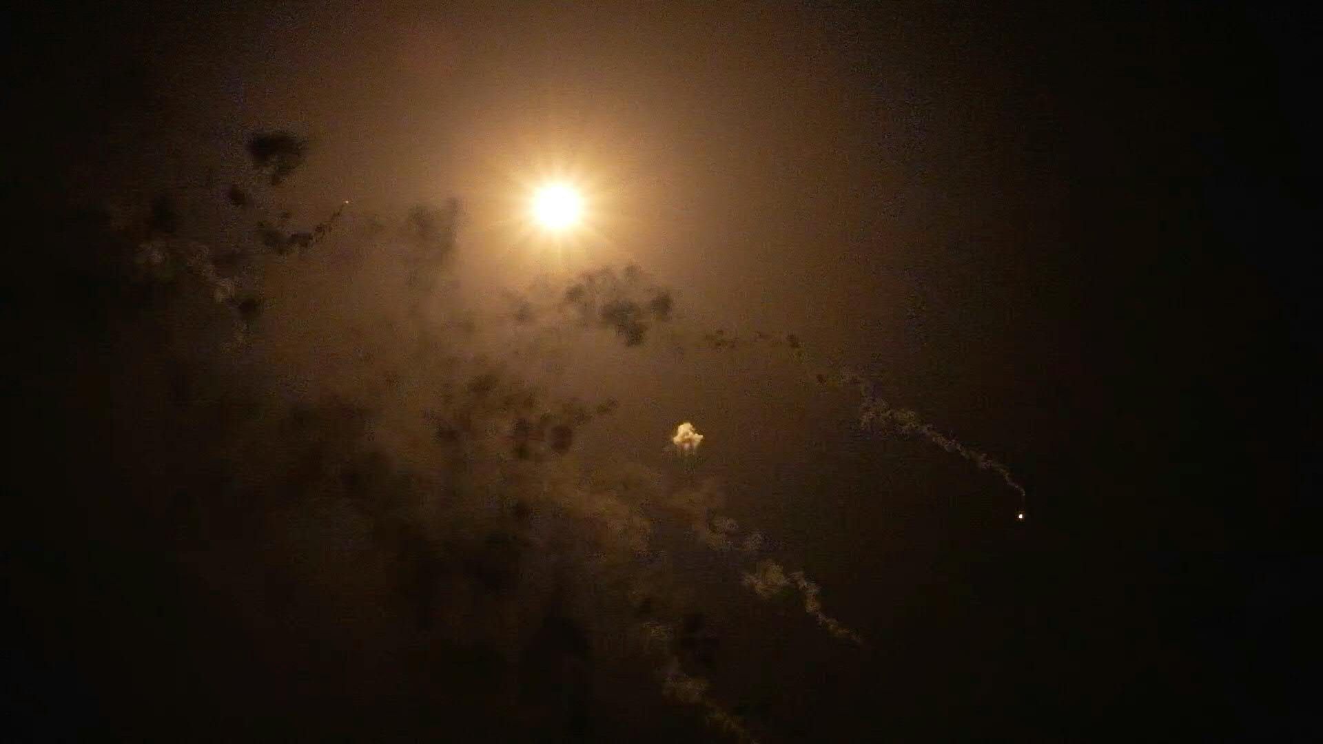Video: Images show interceptions in the sky seen from Israel-Lebanon border