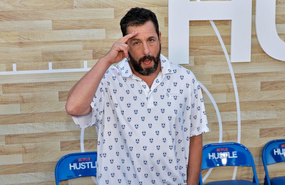 Adam Sandler struggles to make his teenage daughters laugh
