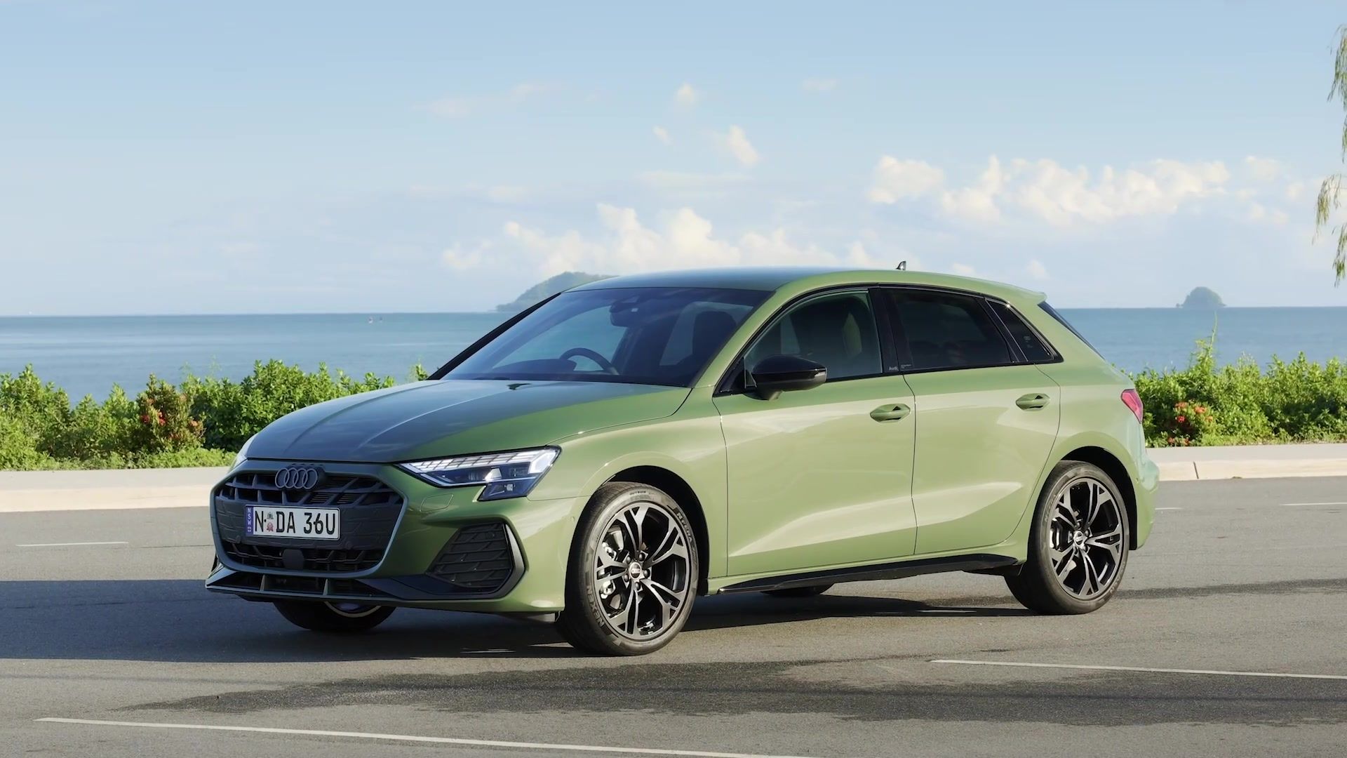 2025 Audi A3 Sportback Exterior Design in District Green