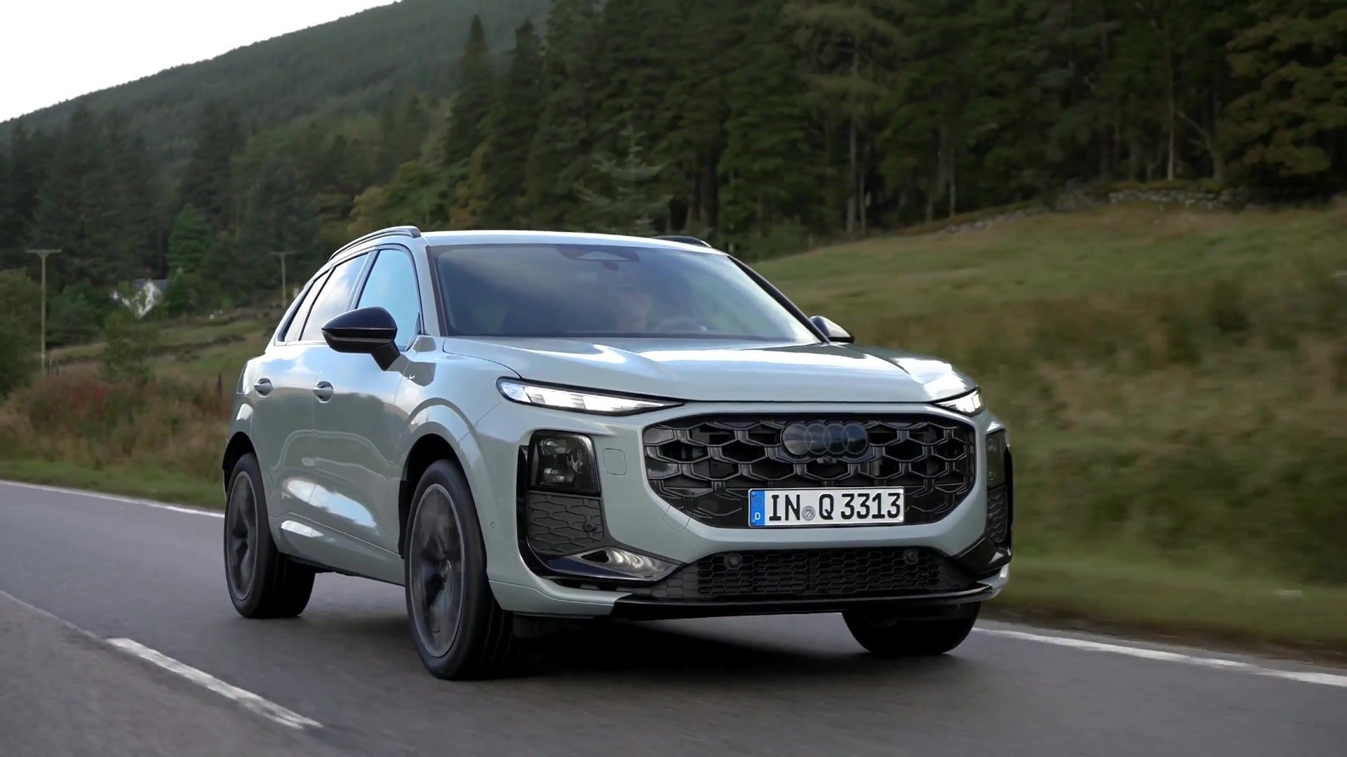 Audi Q3 SUV in Arrow Grey Driving Video