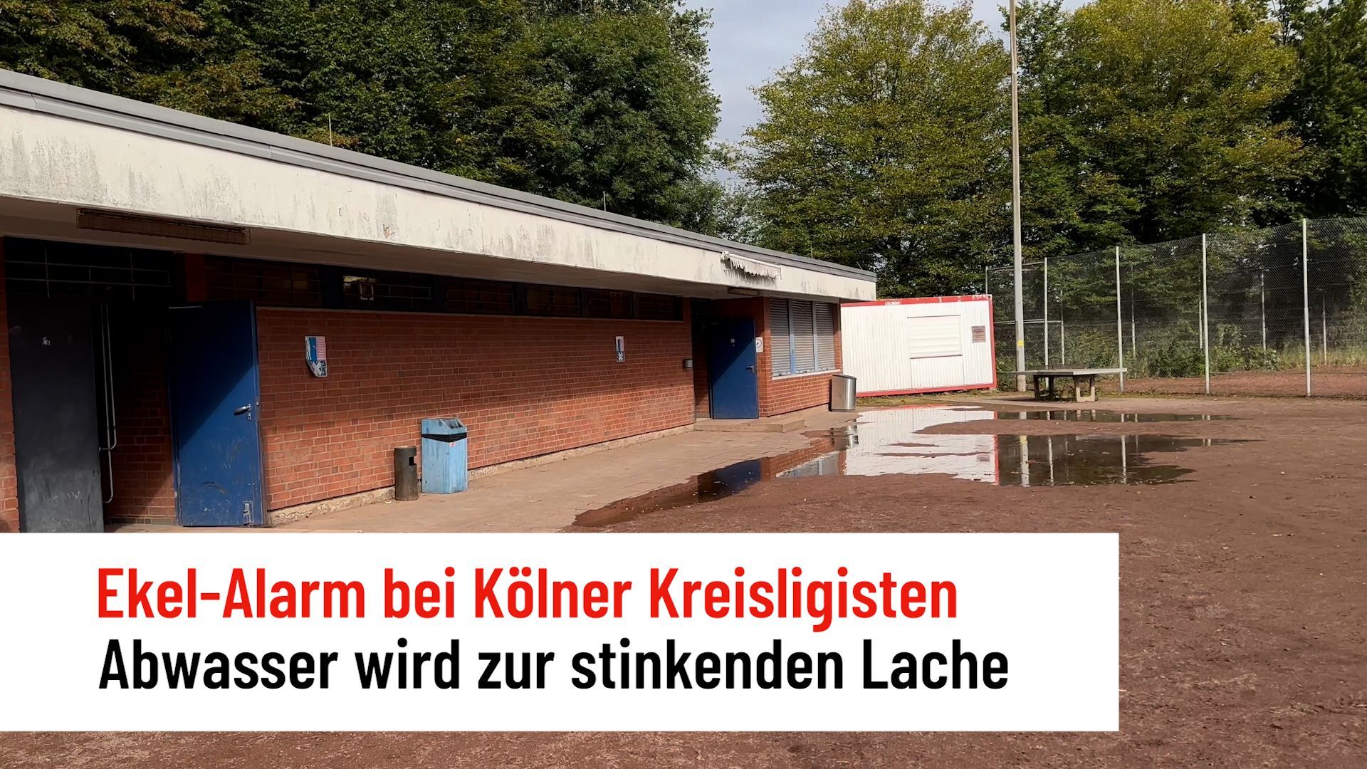 Ekel-Problem: Abwasser sprudelt bei Kölner Fußballclub aus dem Gully