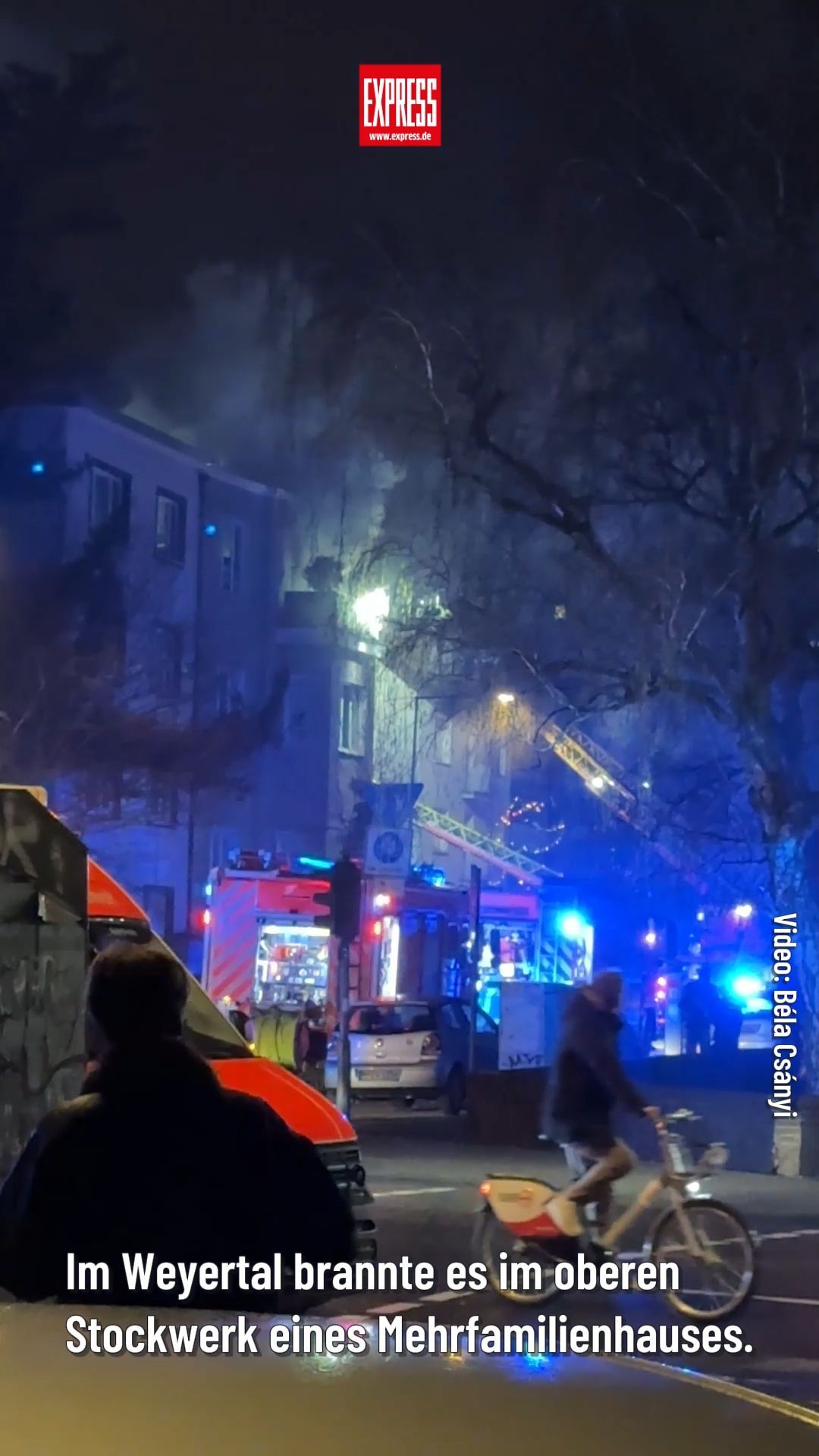 Video: Großeinsatz in Köln-Lindenthal: Wohnung in Flammen