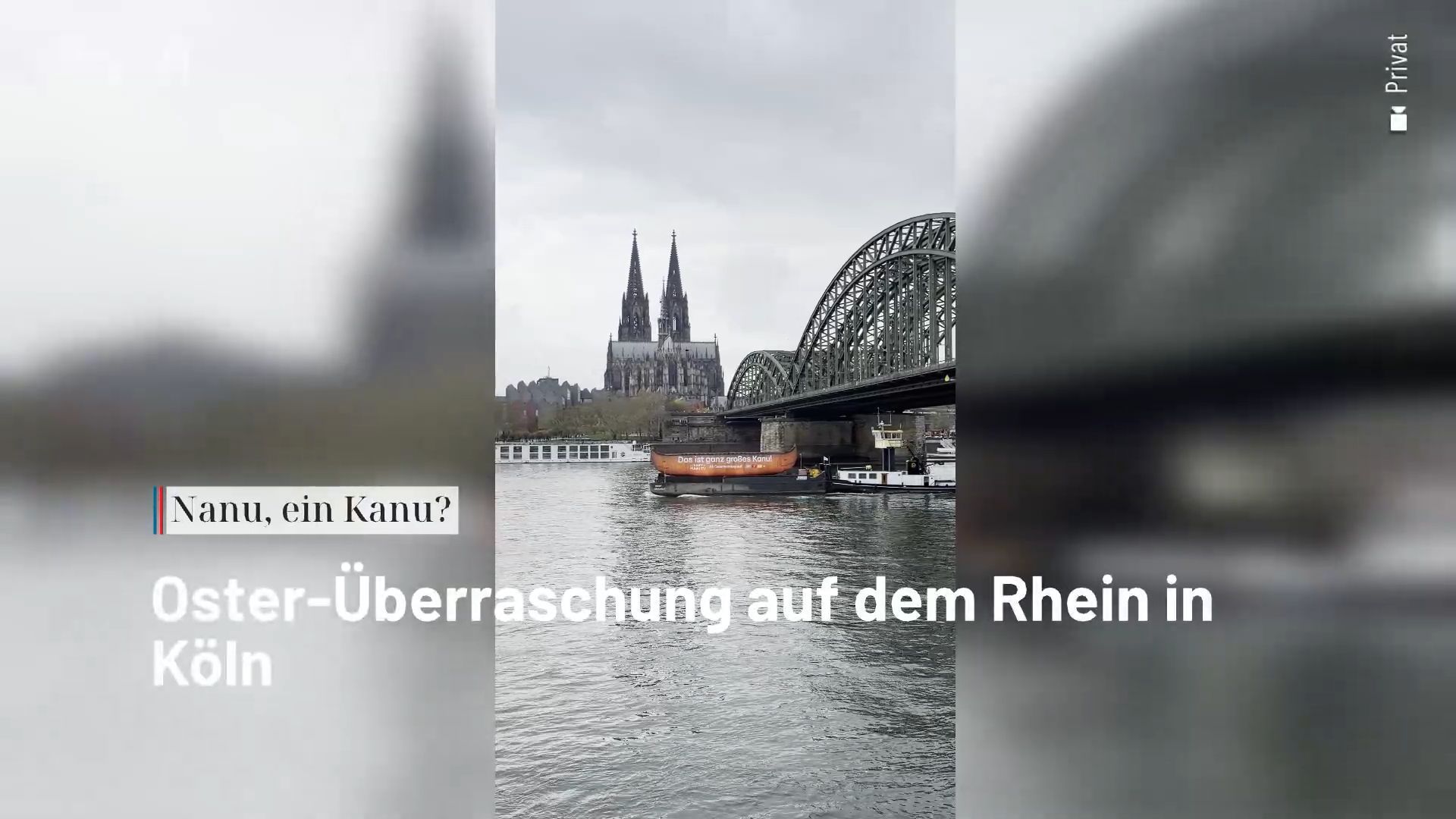 Video: Nanu, ein Kanu? Oster-Überraschung auf dem Rhein in Köln