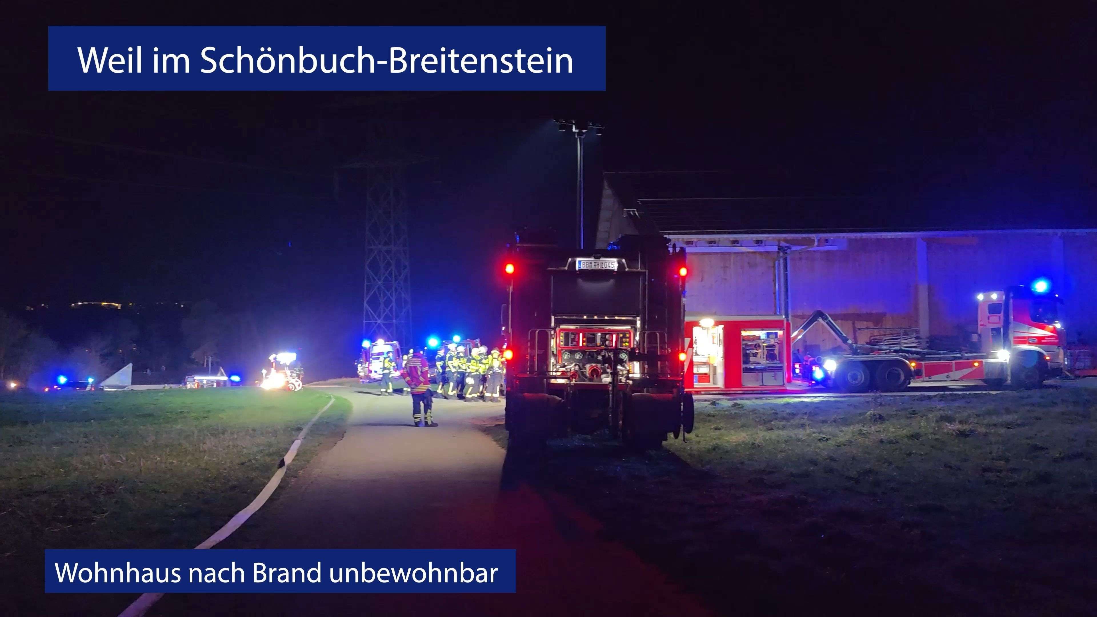 Video: Weil im Schönbuch-Breitenstein: Wohnhaus nach Brand unbewohnbar