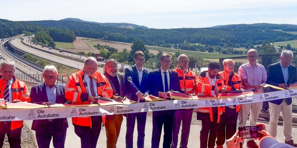 Talbrücke Thalaubach auf Rhön-Autobahn A7: "Ein Stück Zukunft gebaut"