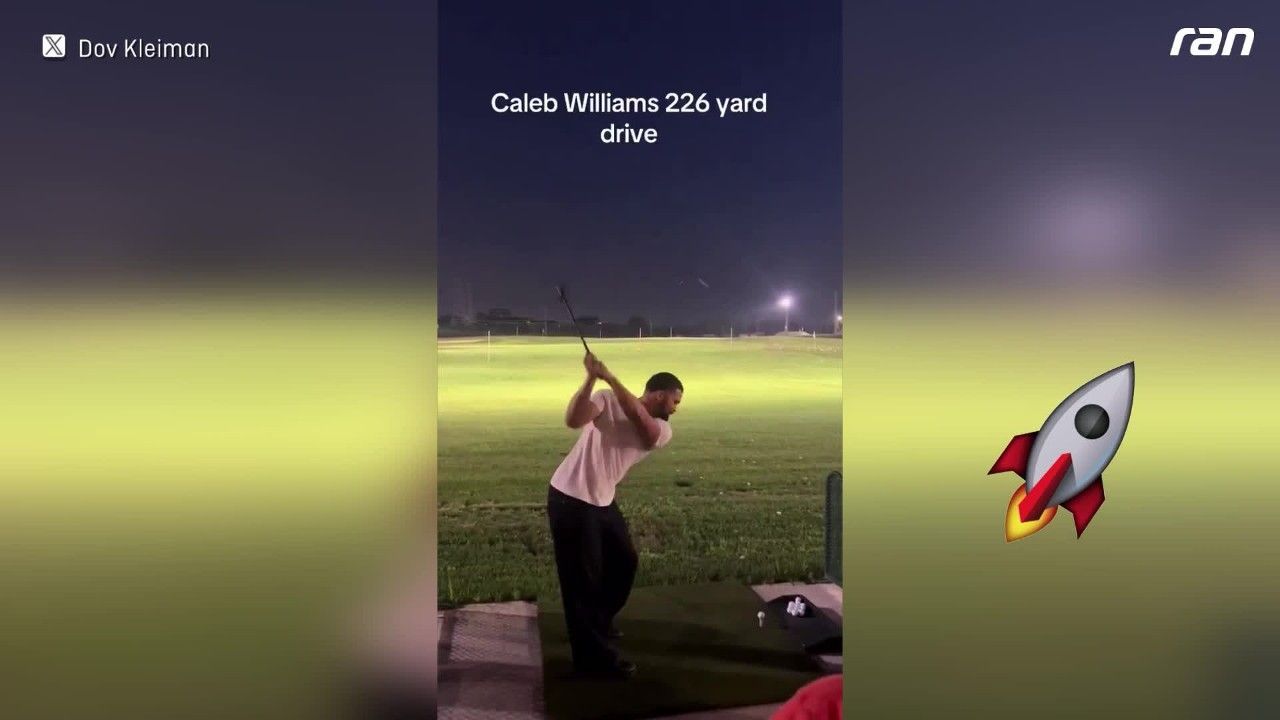 NFL: Caleb Williams mit Wunder-Schlag beim Golfen