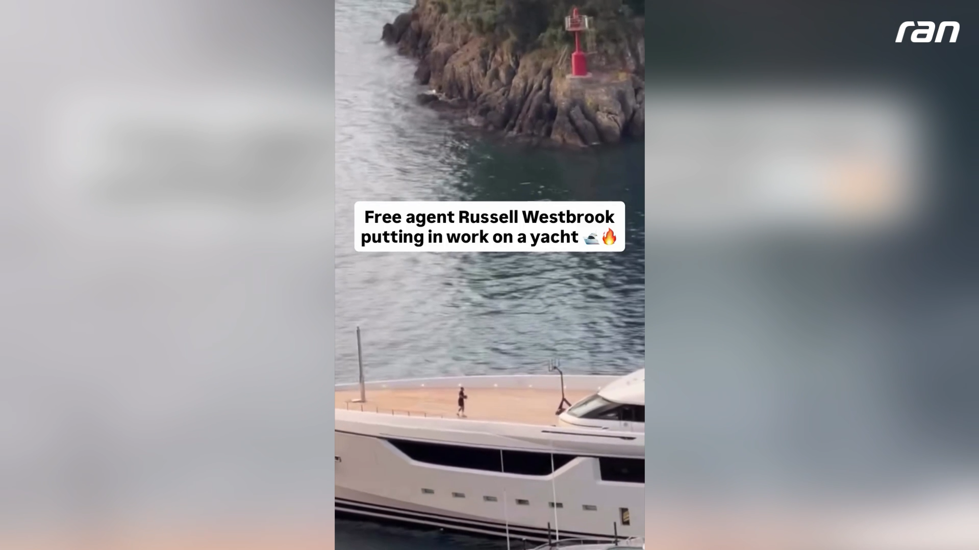 NBA-Star Russell Westbrook wirft Körbe auf Mega-Yacht