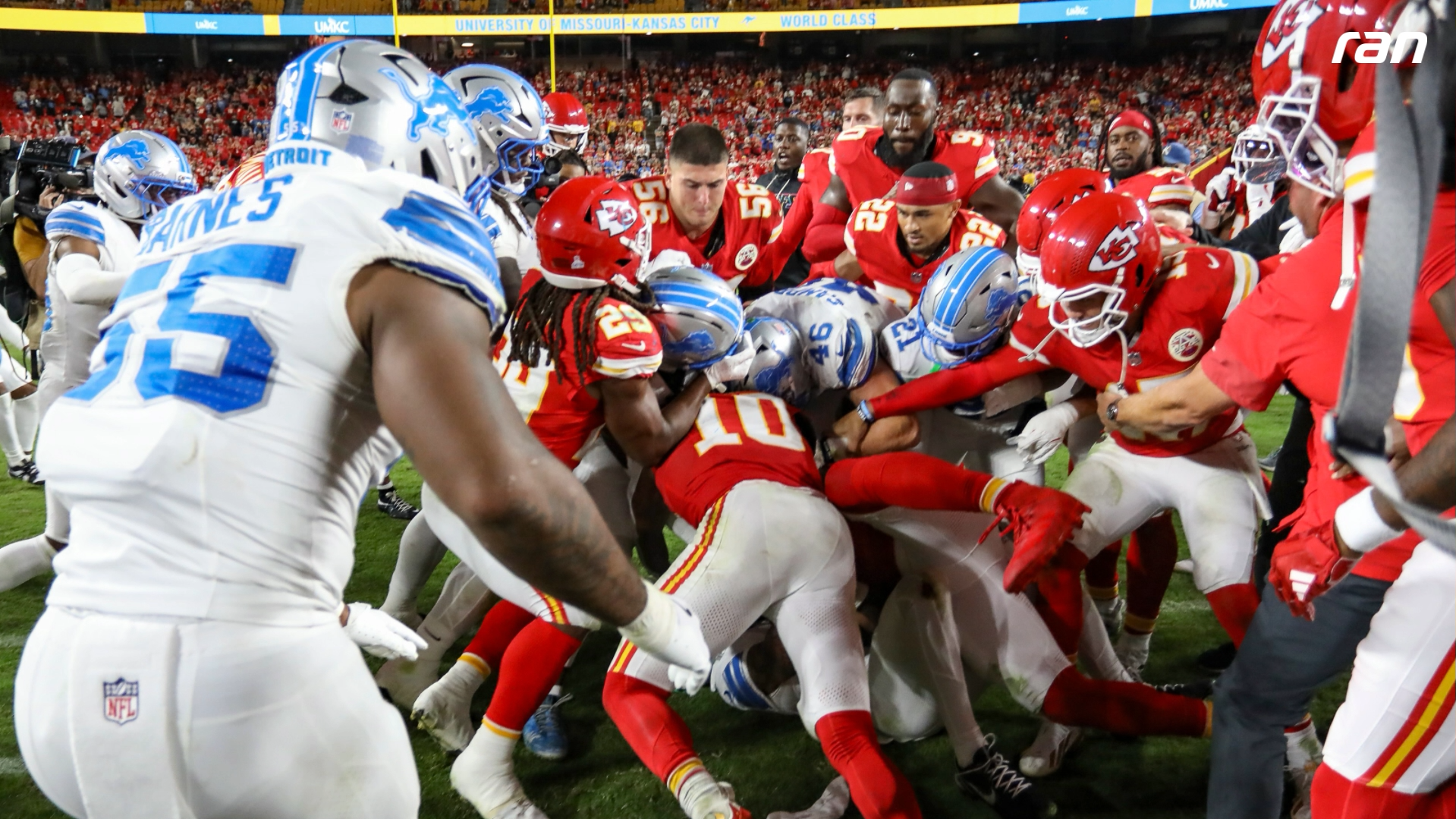 NFL: Detroit Lions – Schlag löst Massenschlägerei gegen Kansas City Chiefs aus