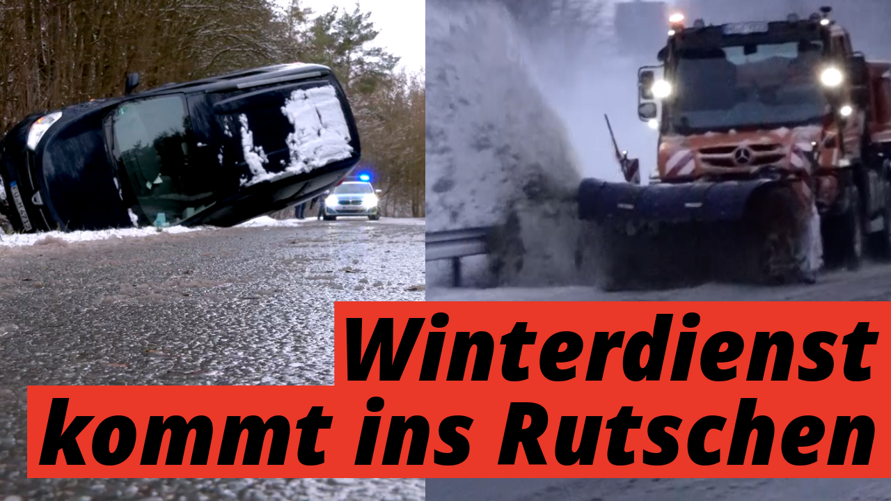 Video: Schneechaos auf Bayerns Straßen - Winterdienst kommt in Rutschen