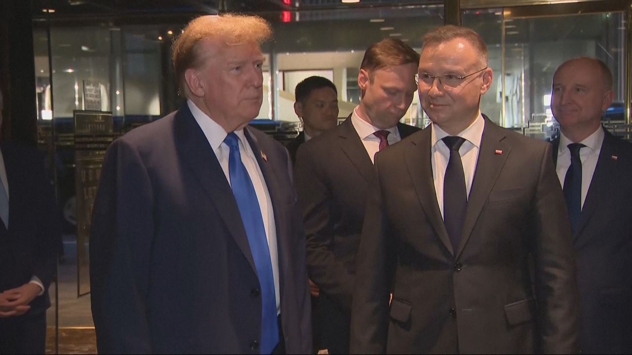 Trump receives president of Poland Andrzej Duda at Trump Tower