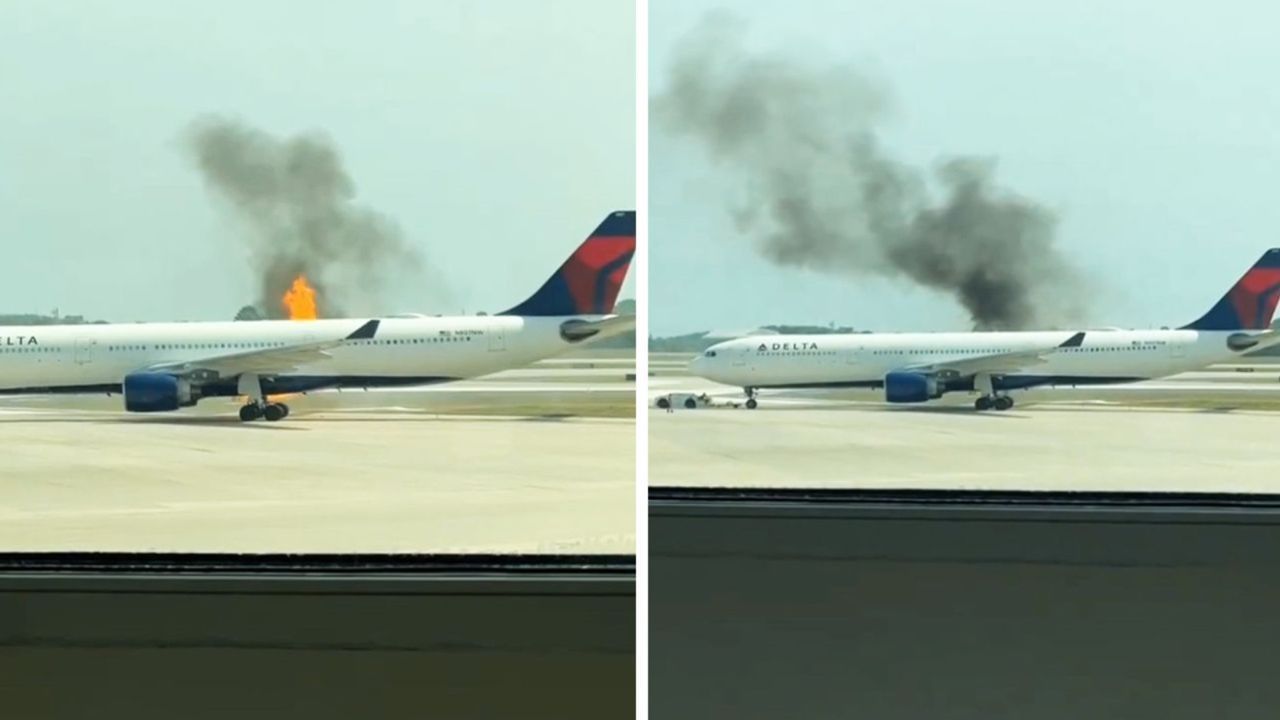 Video: Vor dem Abflug: Airbus mit 294 Menschen an Bord fängt in Florida Feuer
