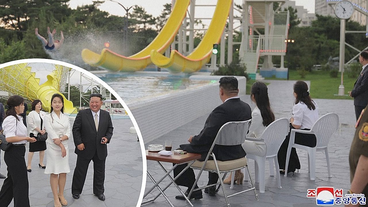 Diktator begutachtet Spaßbäder: Kim weiht mit Familie Urlaubsgebiet ein