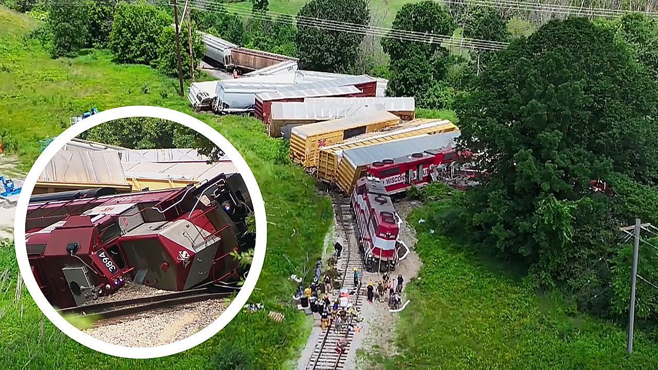19-Waggons-entgleist-Tausende-Liter-Diesel-laufen-bei-Zugungl-ck-in-Wisconsin-aus